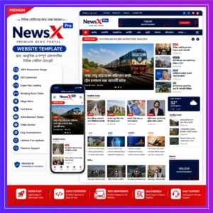 NewsX Pro – Premium News Portal Website Template for Blogger